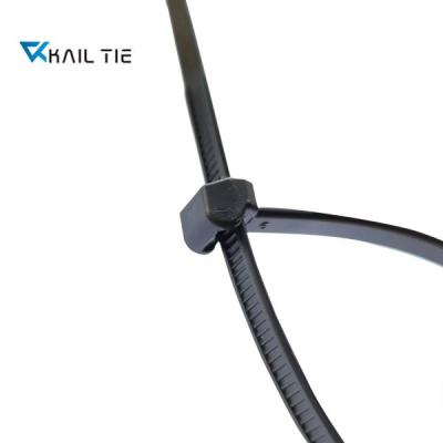 China UV Reverse Tooth Nylon Cable Tie Black Plastic Reusable Cable Zip Ties for sale
