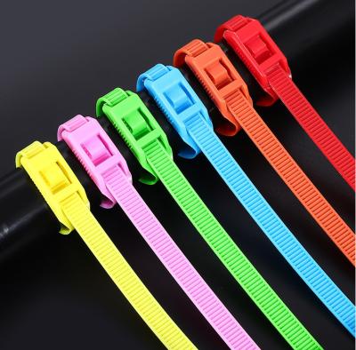 China 10x400mm Colorful Nylon Cable Tie Indoor Playground Nylon 66 Cable Tie for sale