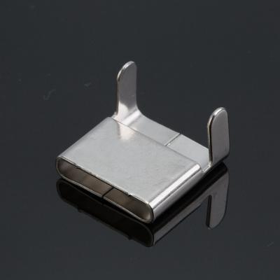 China Adjustable 201 304 316 Stainless Steel Wing Seal Strap Buckle L Type Nature Color for sale