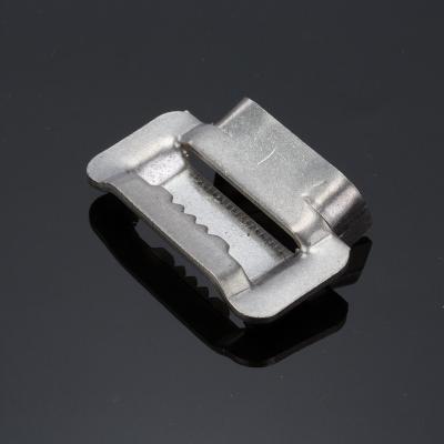 China 1/4 Inch Stainless Steel Banding Buckle Tooth Type Metal Side Release Buckle for sale