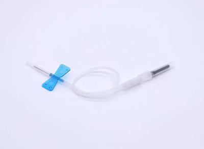 China Two Winged Soft Blue Blood Collection Butterfly Needle 23G EO Gas Sterilization for sale