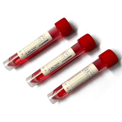 China Red Cap 10ml Specimen Swab Transport Tube With 3ml Solution for sale
