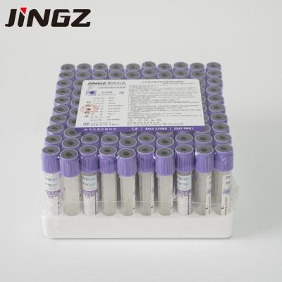 China Purple Top K2 EDTA Tube Vacuum Blood Collection Bottles 2-10ml Glass Plastic for sale