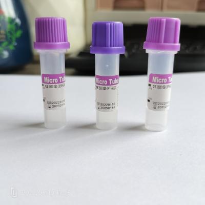 China Parte superior da alfazema do armazenamento do sangue dos tubos do EDTA do anticoagulante dos PP micro à venda