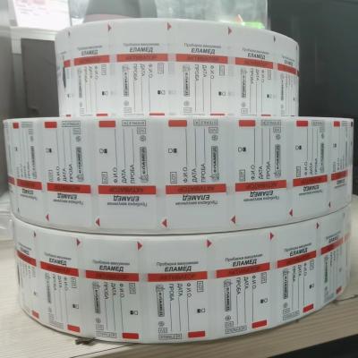 Chine Le tube auto-adhésif de sang marque des labels de tube de laboratoire de film de polypropylène à vendre
