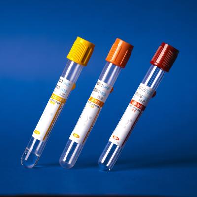 China 2-10ml Blood Specimen Collection Tubes Serum Clot Actiavtor Orange Vacuum for sale