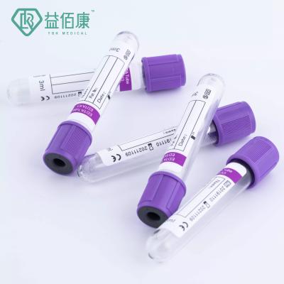 China K3 EDTA Blood Sample Vials 3ml 13*75mm Glass Vacuum Tube with OEM brand for sale