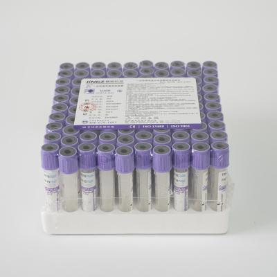 China Singel Use 3ml K3 EDTA Blood Collection Tube Purple Blood Vial for sale