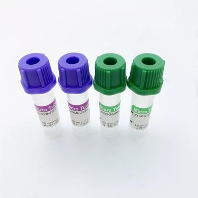 China Lavanda Tubos pequeños de EDTA Micro no vacío Edta 0,5 ml para pruebas pediátricas en venta