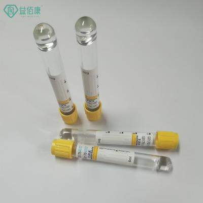 Chine Collection jaune Vacuum de sang du tube 16*100mm d'activateur de caillot de gel de chapeau à vendre