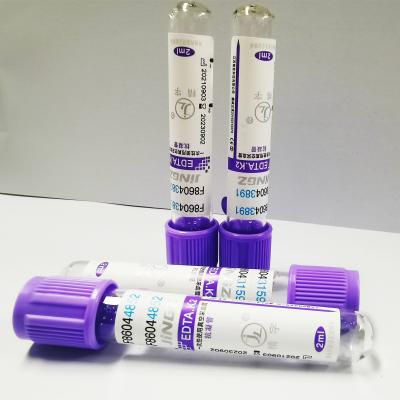 China 13*75mm EDTA K3 Blut-Sammlungs-Rohr-Lavendel-Spitze Vacuum zu verkaufen