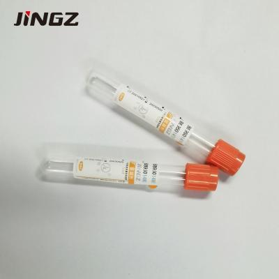 中国 Orange Or Red Cap Pro-coagulation tube With Clot Activator 4ml 5ml 6ml Blood Test Tube 販売のため