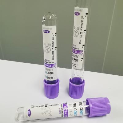 China CE ISO Certified  K3 Edta Vacuum 0.5ml-10ml Purple Top Test Tube for sale