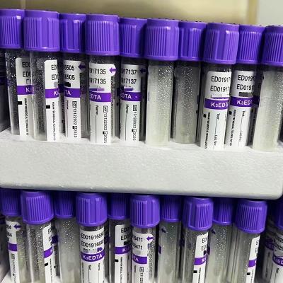 China Vacuum EDTA Blood Sample Tube 12/18 Racks Per Carton 3.2mg/ml Additive for sale