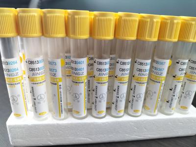Chine Tuyaux de collecte de sang sous vide médical JINGZ 2-10 ml Tuyaux activateurs de caillots de gel avec sommet jaune à vendre