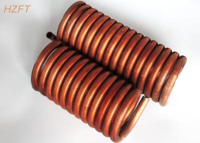 China C12000 / C12200 Copper Tube Coil Heat Exchanger for Water Tank for sale