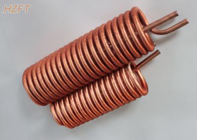 China Energy Saving Finned Copper Coil Heat exchanger For Process Coolers 0.75MM Wall Thickness for sale