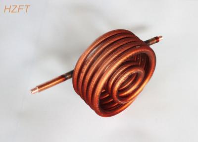 China Heat Exchanging Copper / Cupronickel Water Heating Coil 0.75MM Fin Thickness for Water Tank for sale