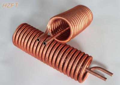 中国 Finnedコイルにスズメッキをする液体の冷却および熱交換器の銅管のコイル 販売のため