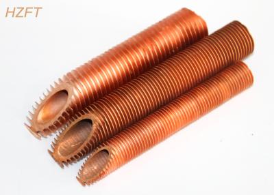 China A formação do rolo espirala o tubo de aleta de cobre para baixos os tubos Finned refrigerando e de aquecimento líquidos à venda