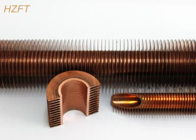 China Heat Exchanging Copper Spiral Finned Tube With Extruding Process for sale