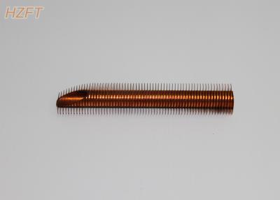 China Tubería de cobre aletada espiral para el radiador del calor del LED, tubo de aleta sacado en venta