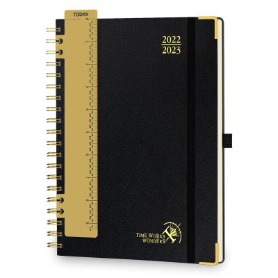 China Black Hardcover Weekly Academic Planner Customized Logo Printing for sale