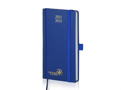 China Royal Blue 4.25X6.75inch Spiral Weekly Planner Sturdy Twin Wire Binding for sale