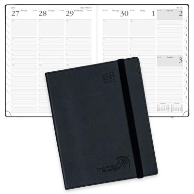 China Softcover Weekly Daily Planner 2023 Negro 100GSM Papel marfil en venta