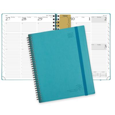 China Wirebound Soft Cover Academic Planner Vertical Layout Weekly Overview for sale