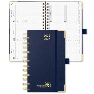 China 2023 2024 Hardcover Spiral Weekly Planner With Reinforced Medal Corner for sale