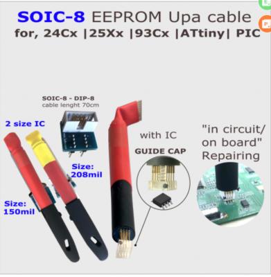 China UPA cable SOIC105mil  8 POGO PIN ADAPTER with guide cap  for EEPROM/ FLASH memories in circuit on board data repairing en venta