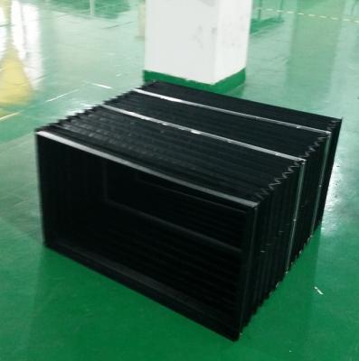 China high quality black and yellow scissor life bellow /formost accordion skirting for protect mechanical parts keep safe for sale