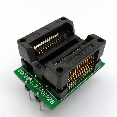 China OTS14/28 -0.65-01 DIP test socket adapter with PCB en venta