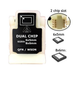 China DUAL CHIP SIZE EEPROM ADAPTER 2 IN 1 QFN/WSON TO DIP8 SOCKET FOR PC BIOS LCD CAR KEY IMMO SMARTPHONE ETC for sale