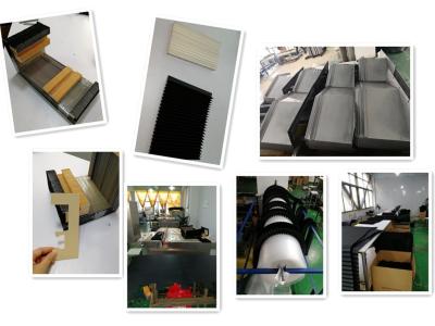 China flat PVC + fibre cloth folded bellow covers for  CNC fiber metal  laser cutting machine for sale