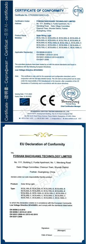 CE - Foshan Baichuang Technology Limited