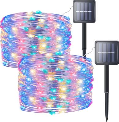 China 10m Multicolor Solar String Lights Outdoor Waterproof Solar Powered 8 Modes For Christmas Decor for sale
