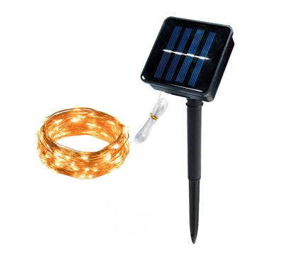China luzes solares do fio de cobre do comprimento 10m/luzes decorativas do Natal 300 MAH à venda