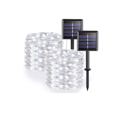 China Decorative 100 LED Solar Copper Wire Lights IP65 300MAH With 2M Cable for sale