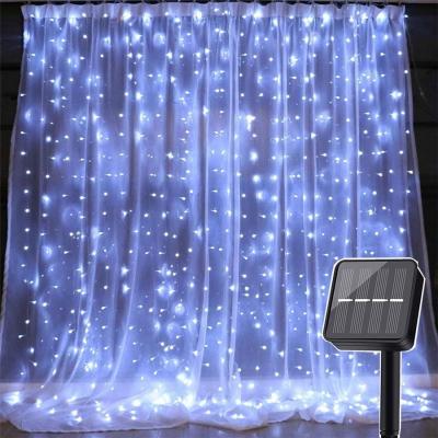 China Outdoor Solar Powered Icicle Christmas Lights 200 LED Blue 600 LM for sale
