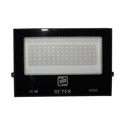China 30W Aluminum IP66 Solar Street Flood Lights 3030 LED Waterproof 6500K Powered Lighting for sale