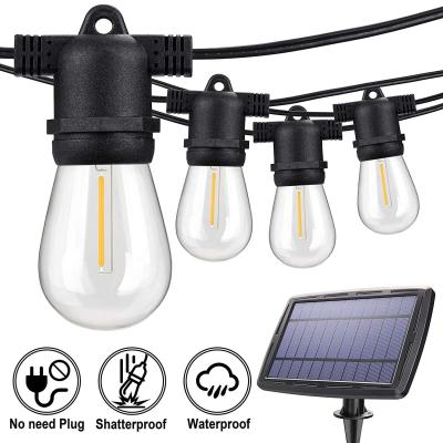 China Rechargeable Solar Powered Festoon Lights Edison 3M Cable For Bistro for sale