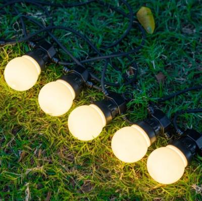 China Garden 35 Bulbs Solar Festoon Lights Waterproof RV With 3M Cable for sale