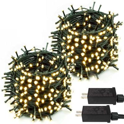 China Outdoor LED 800 Warm White 80m Length Christmas Lights IP44 Plug In For Tree for sale