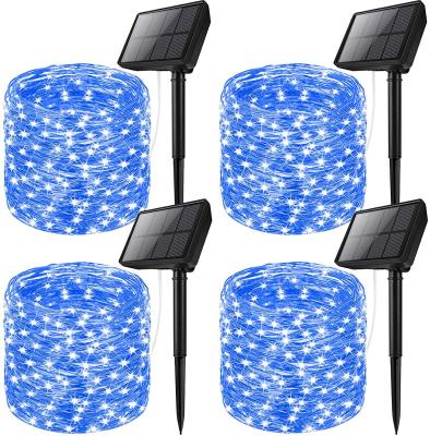 Chine La ficelle solaire de Noël allume 600 jardins de LED épousant le bleu coloré de partie à vendre