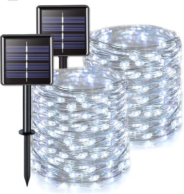 China Cold White 5V Solar Christmas String Lights Outdoor 800 LED 80m Length for sale