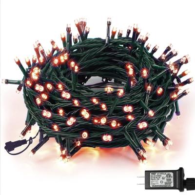 China 30m Length Green Cable Red LED Christmas Tree Lights PVC 50Hz for sale