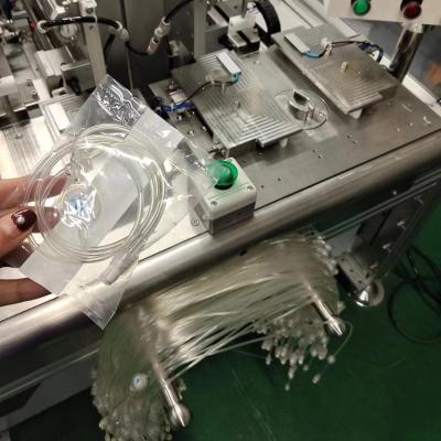 China PLC Controlled Cannula Manufacturing Machine Medical Extension Tube Packing Sealing Equipment for sale