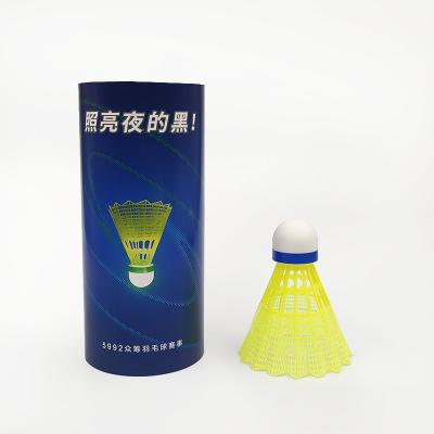 China Glowing Luminous LED Badminton Shuttlecock Colorful Flashing Lighted LED Badminton for sale